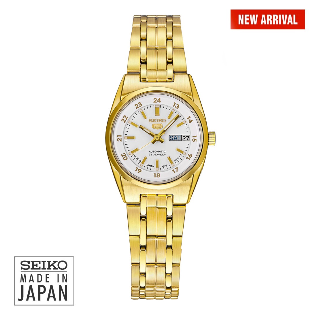 Seiko 5 Automatic Gold Dial Ladies Watch SYMC02J1 Price In Pakistan